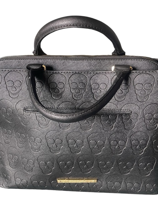 Betsey Johnson Handbags - Betsy Johnson Skullicious Black Embossed Skull Satchel Bag Purse
